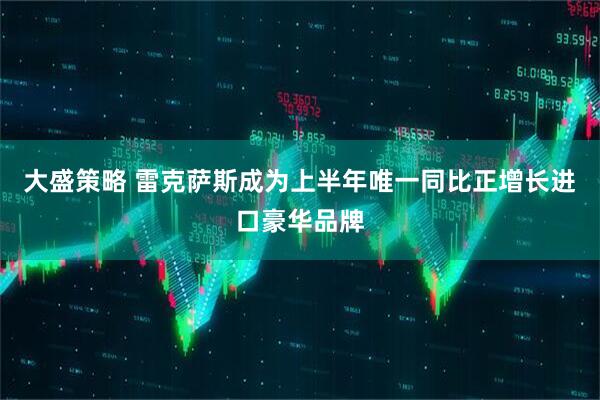 大盛策略 雷克萨斯成为上半年唯一同比正增长进口豪华品牌